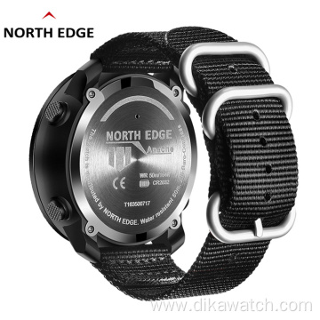 NORTH Sports Smart Men's Watch Multi-function Mountaineering Smartwatch Mens For Fitness Waterproof Watch Nylon Strap Wristwatch